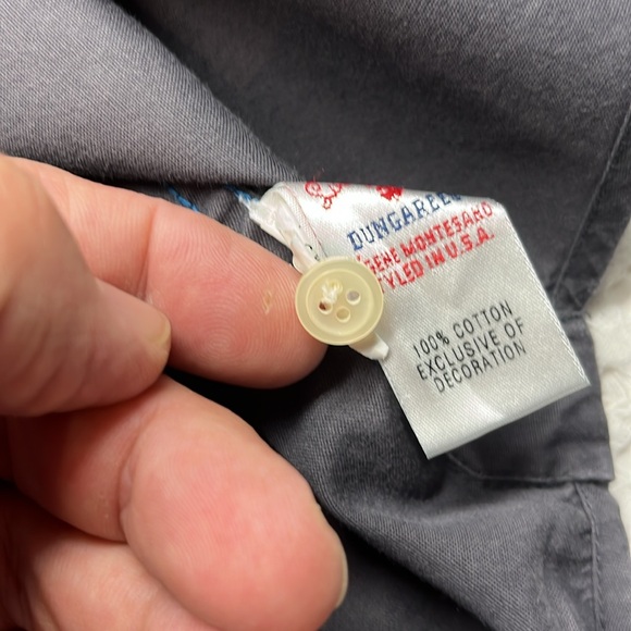 Lucky Brand Embroidered Back Shoulders Men’s Button Down Shirt Size Large - Picture 10 of 14